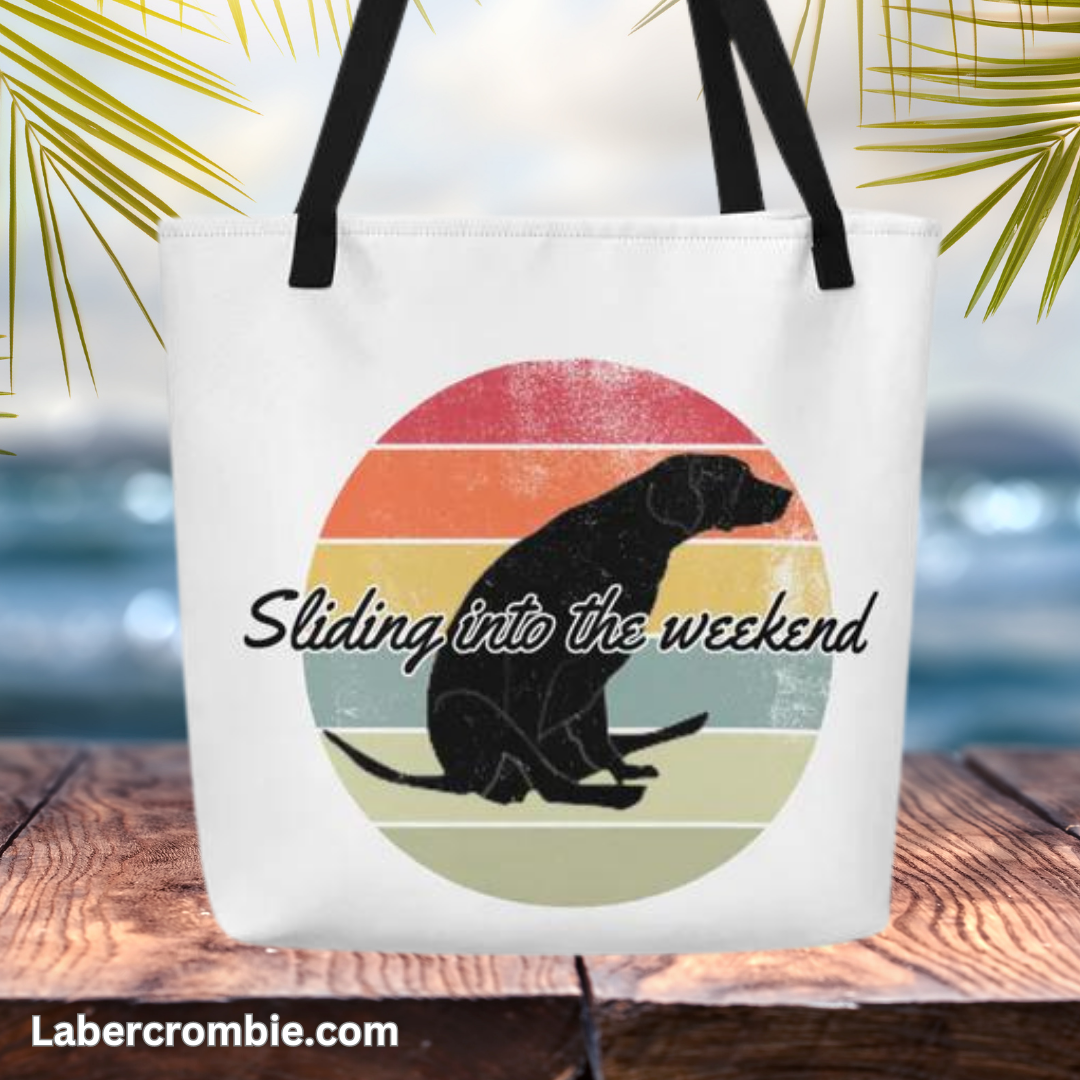 Sliding into the weekend Large Tote Bag