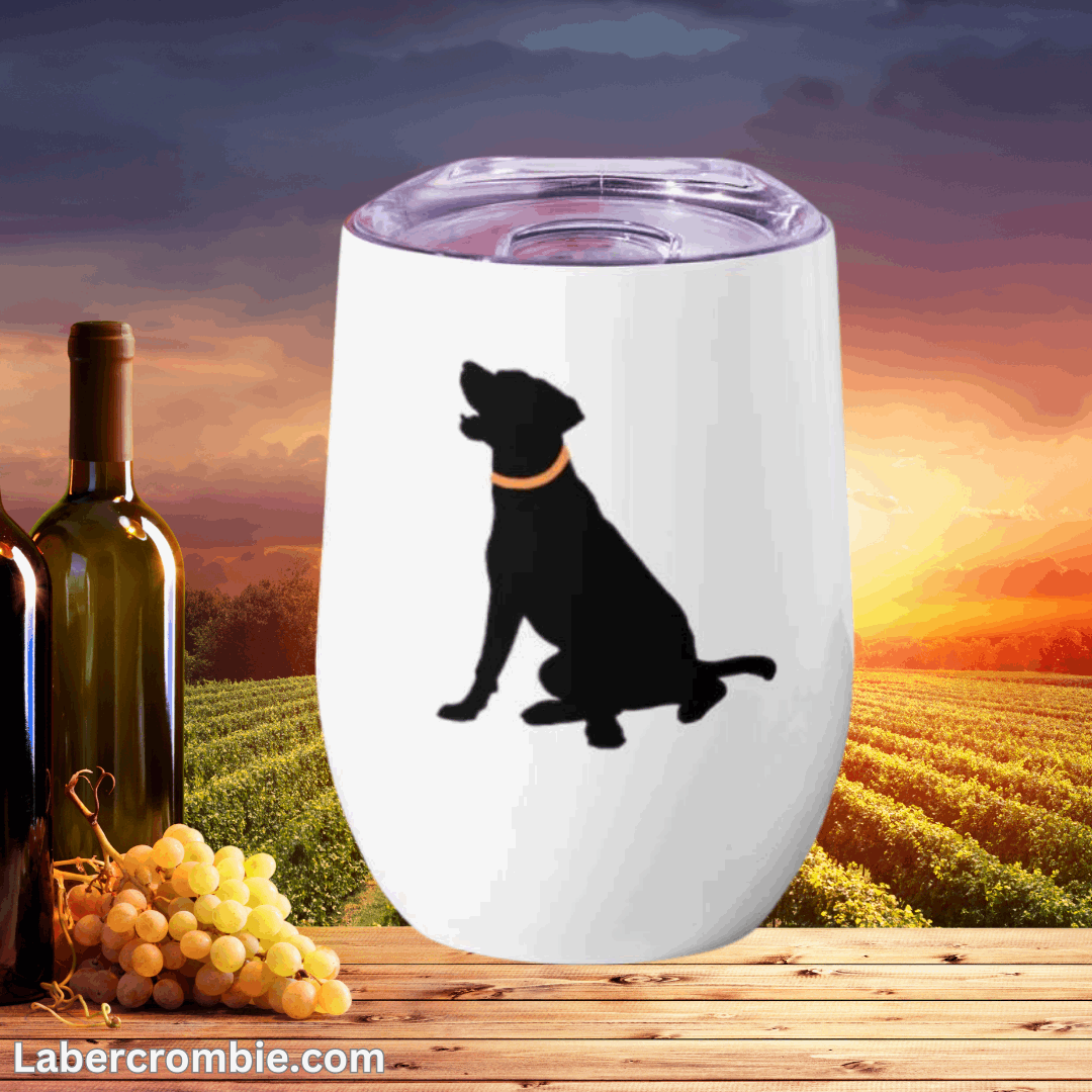Black Lab Wine tumbler