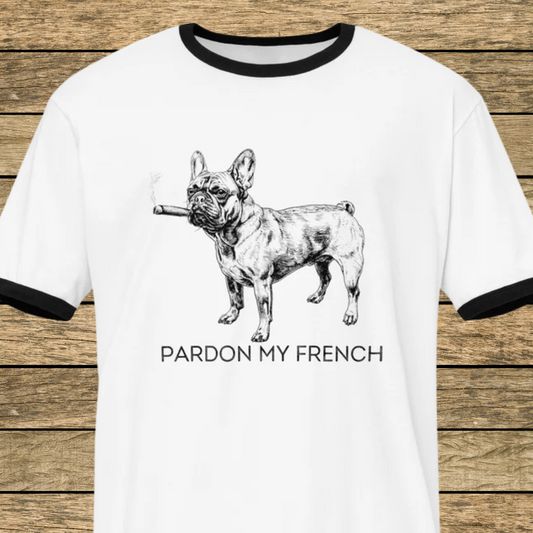 Pardon My French Unisex ringer t-shirt
