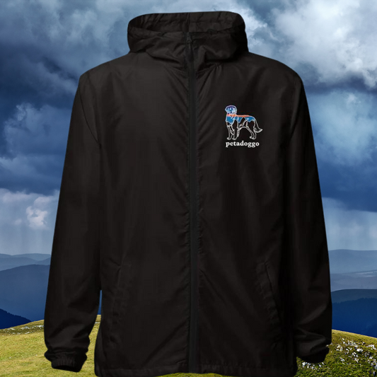 Petadoggo Unisex lightweight zip up windbreaker