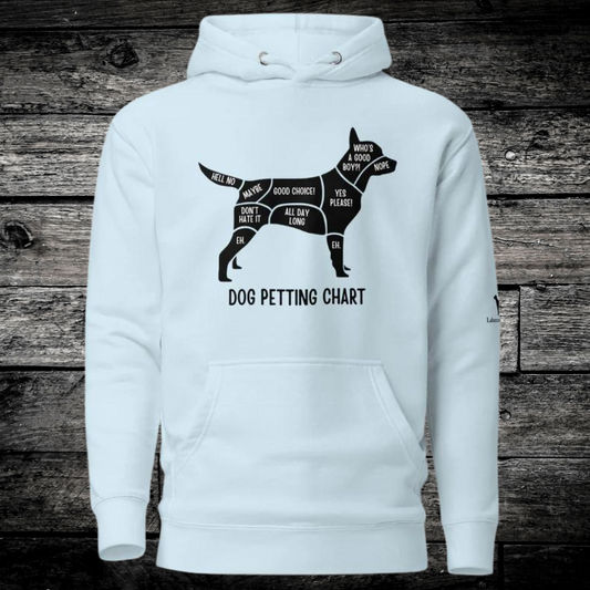 Dog Petting Chart Unisex Hoodie