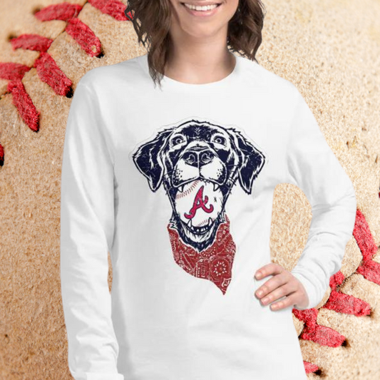 Braves Dog Unisex Long Sleeve Tee