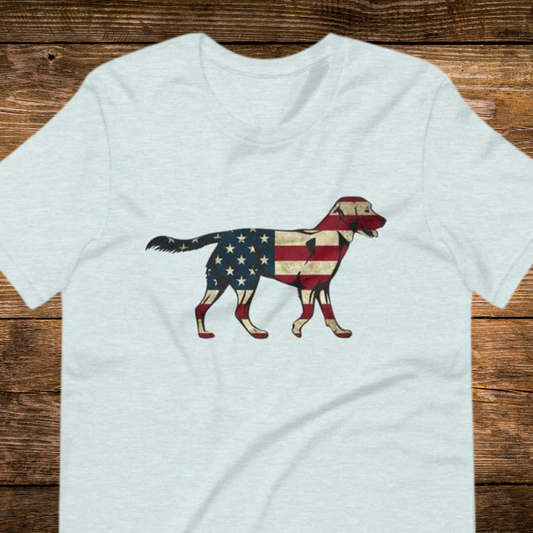 Fourth of July American Labrador Unisex t-shirt