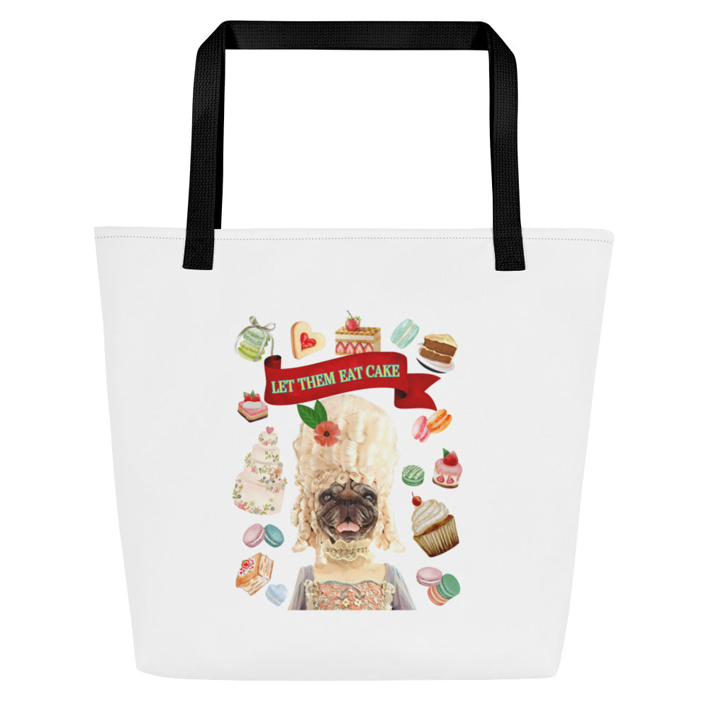 Let Them Eat Cake All-Over Print Large Tote Bag