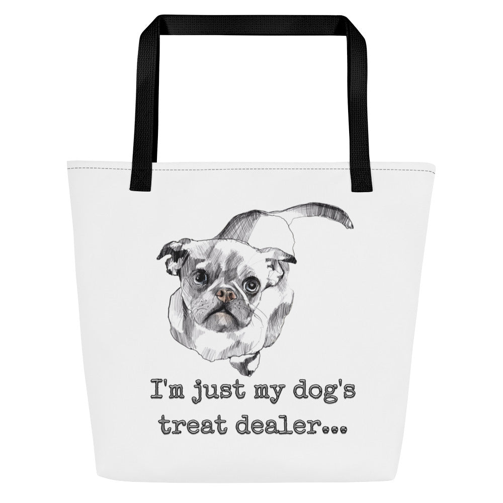 Dog Treat Dealer All-Over Print Large Tote Bag