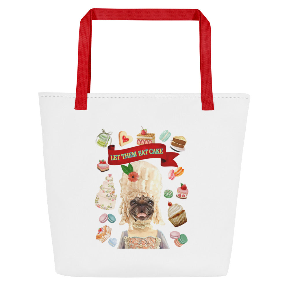 Let Them Eat Cake All-Over Print Large Tote Bag