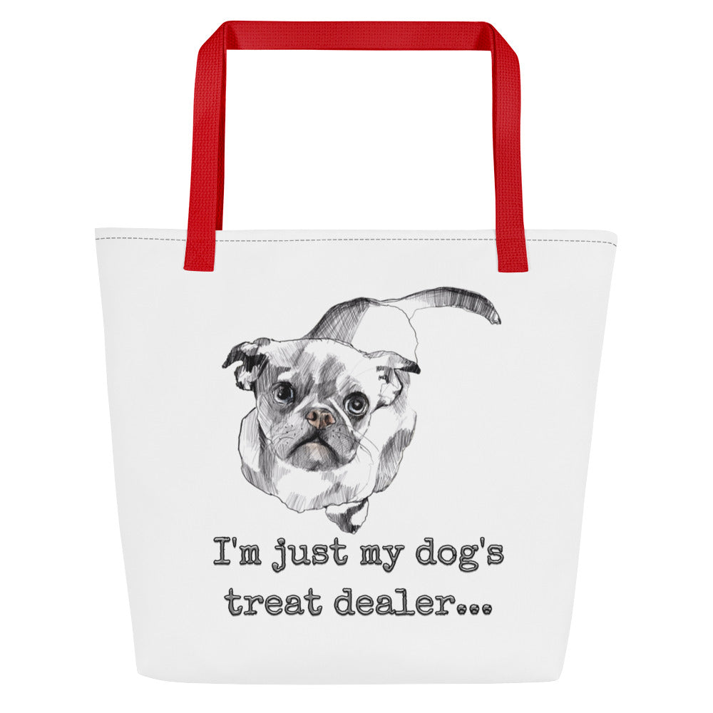 Dog Treat Dealer All-Over Print Large Tote Bag