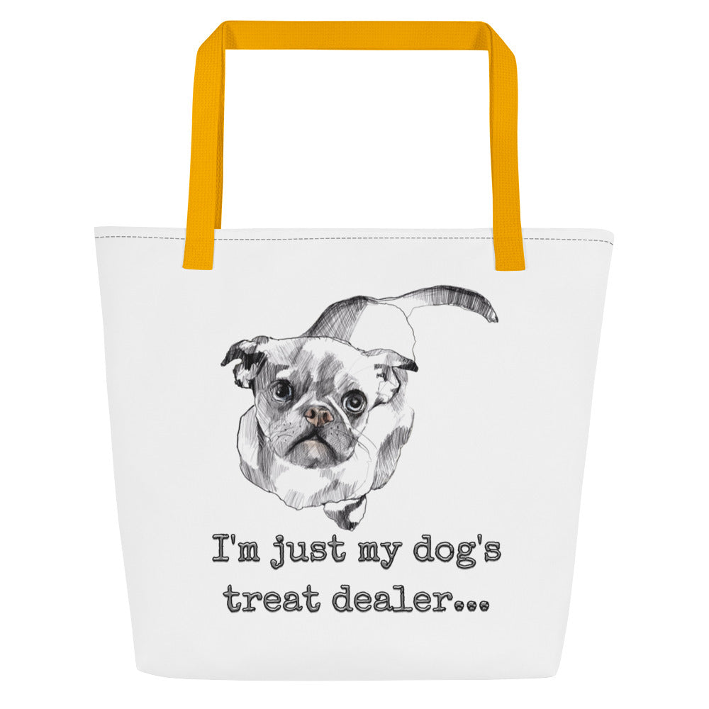 Dog Treat Dealer All-Over Print Large Tote Bag