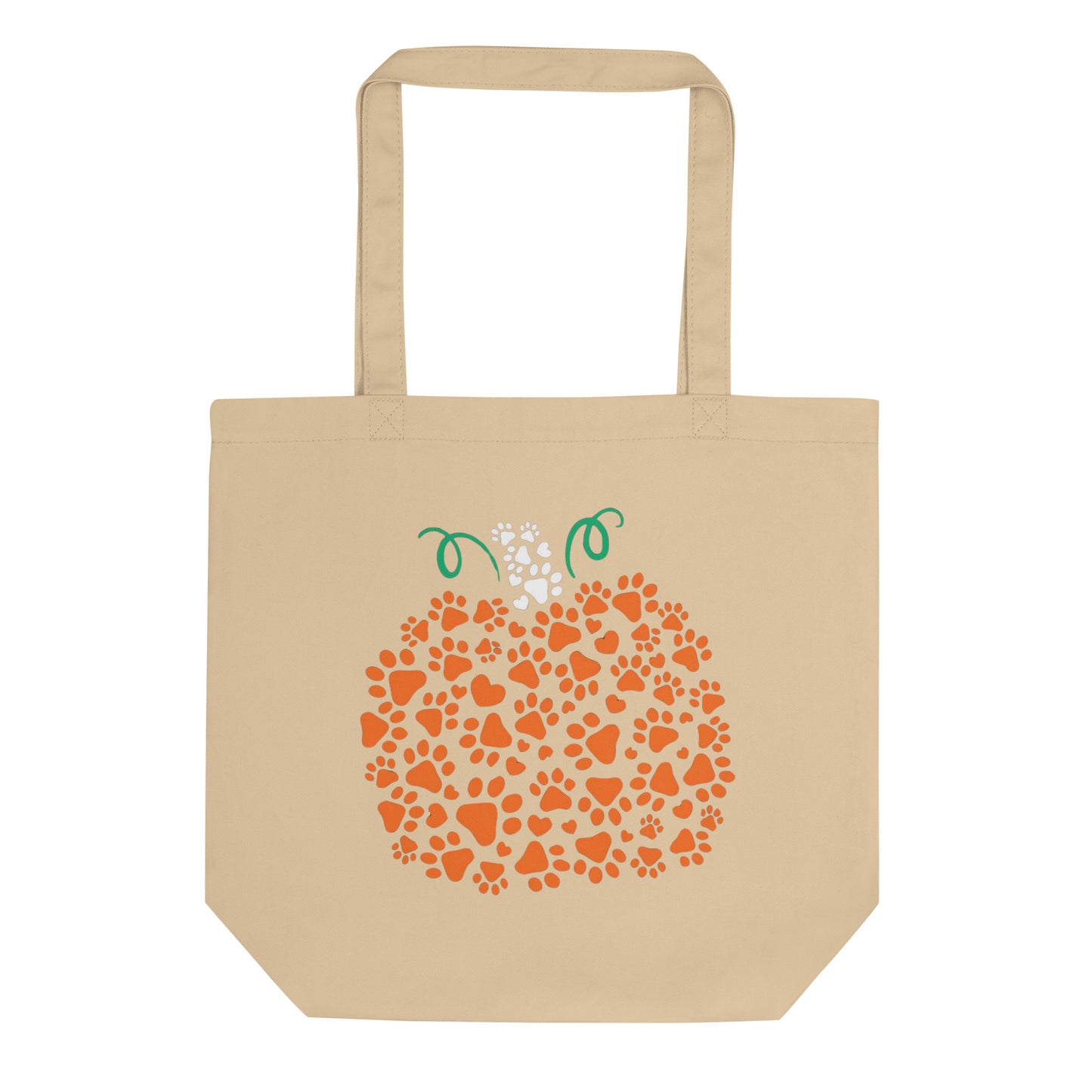 Dog Paw Pumpkin Tote Bag