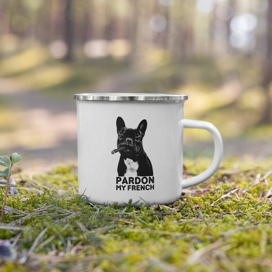 Pardon My French Enamel Mug