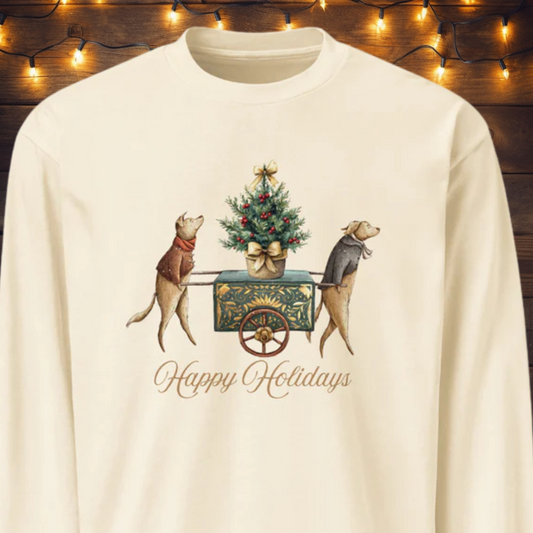 Happy Holidays Premium heavyweight long sleeve shirt