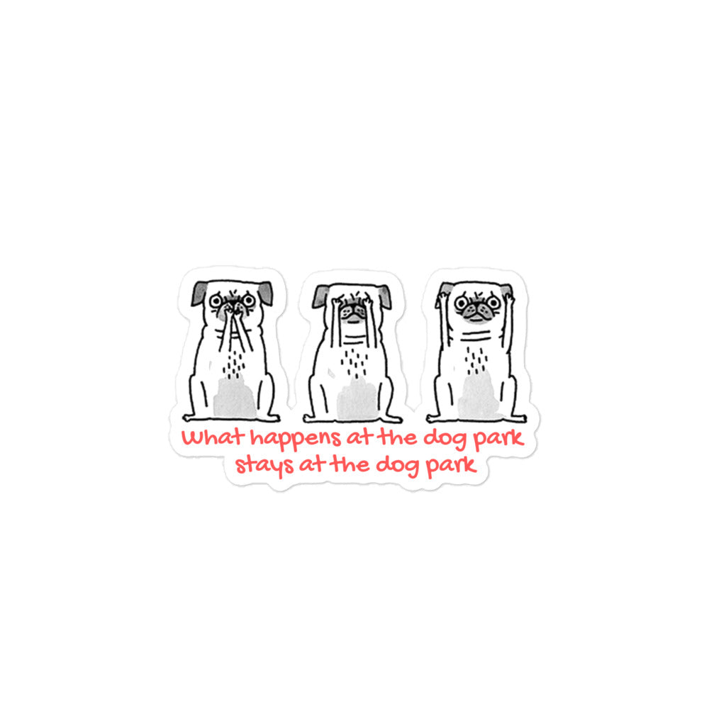 What happens at the dog park stickers
