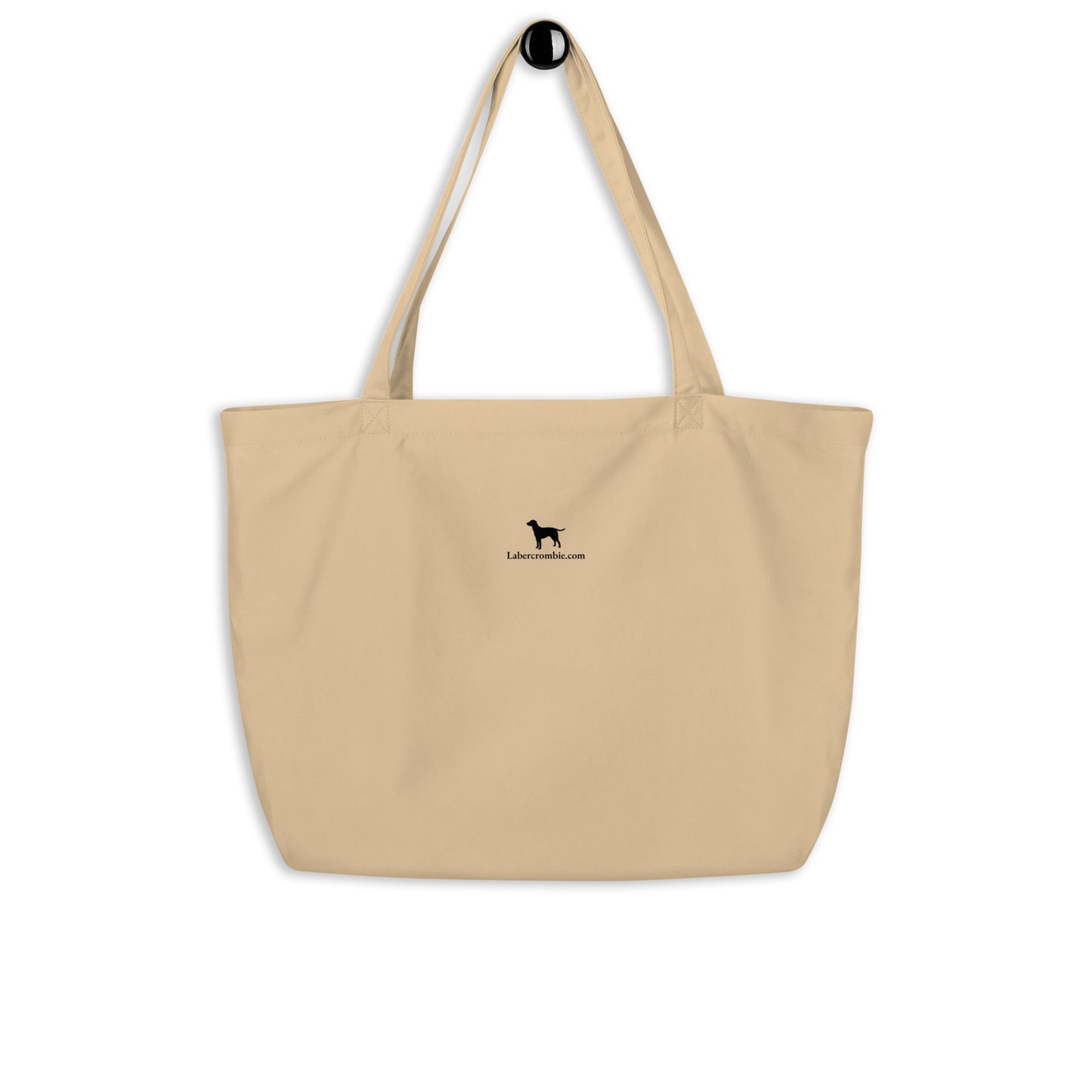 Dog Petting Chart Large organic tote bag