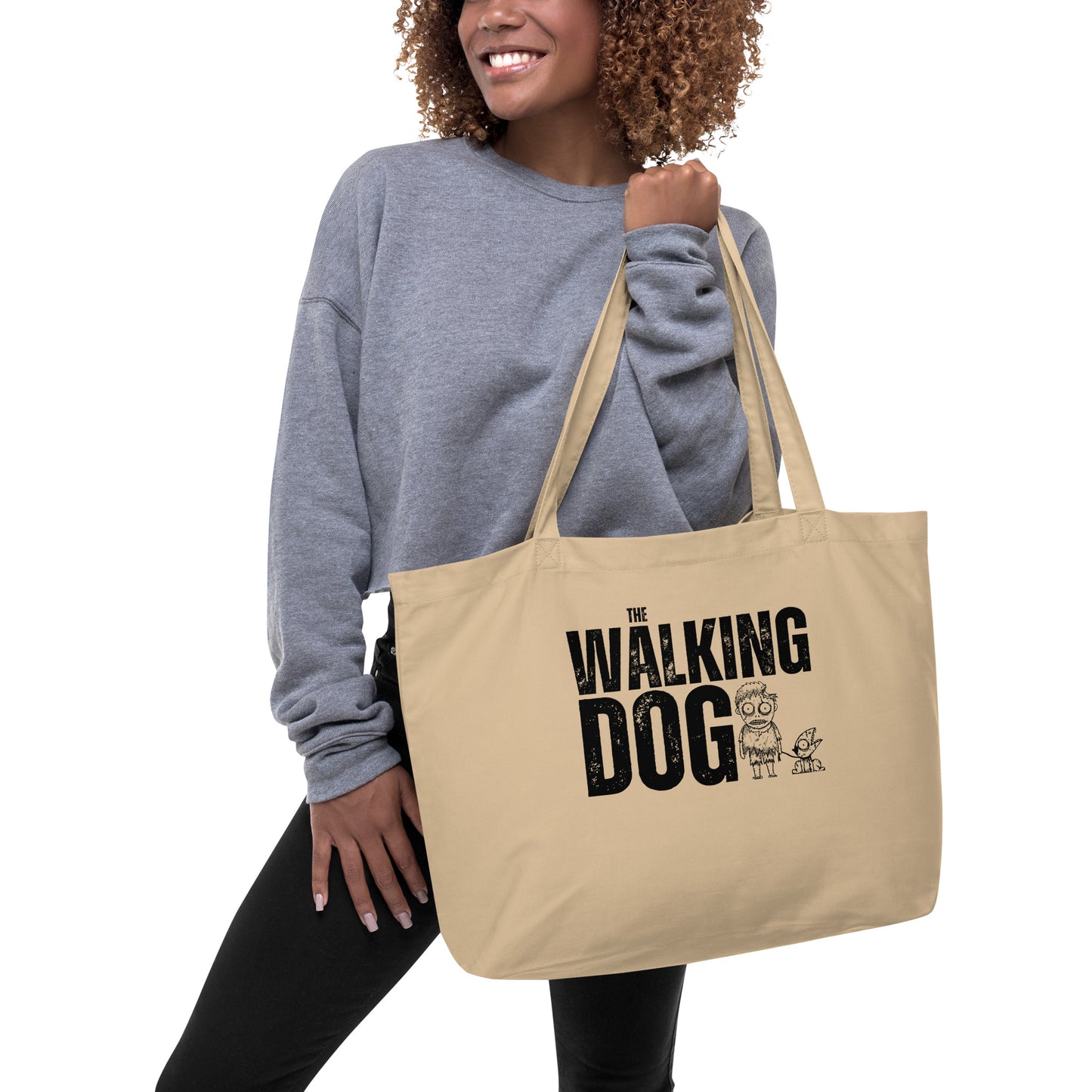 The Walking Dog Large organic tote bag