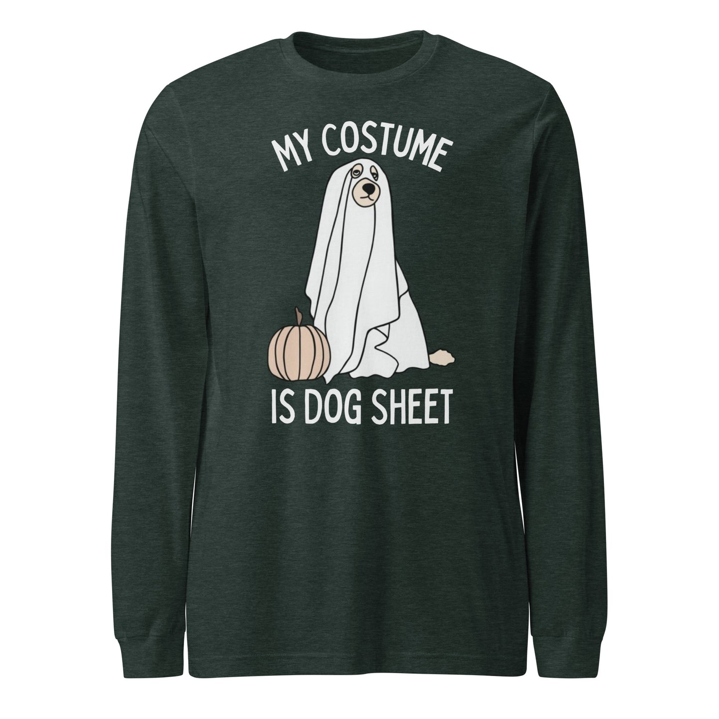 Dog Sheet Costume Unisex Long Sleeve Tee