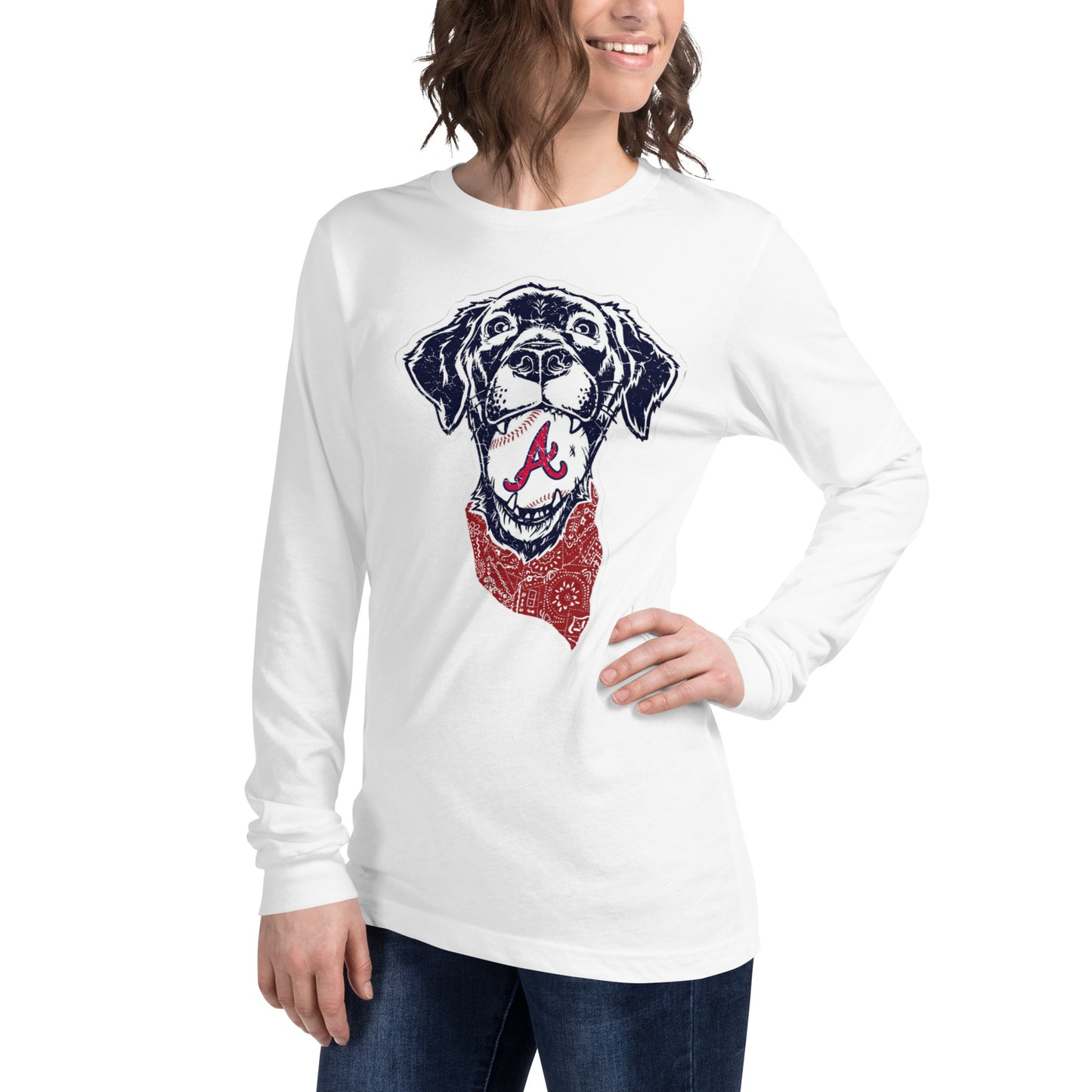 Braves Dog Unisex Long Sleeve Tee