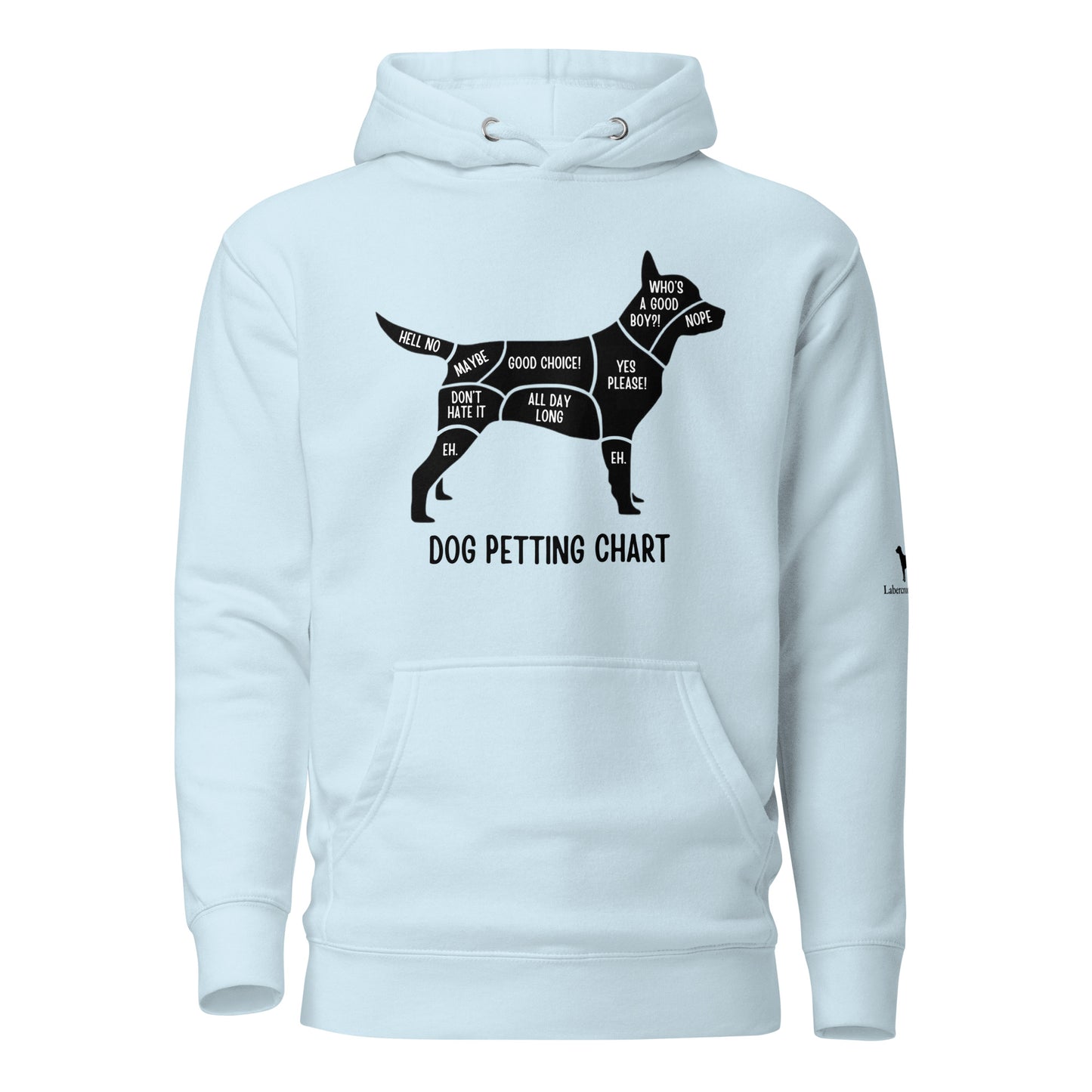 Dog Petting Chart Unisex Hoodie