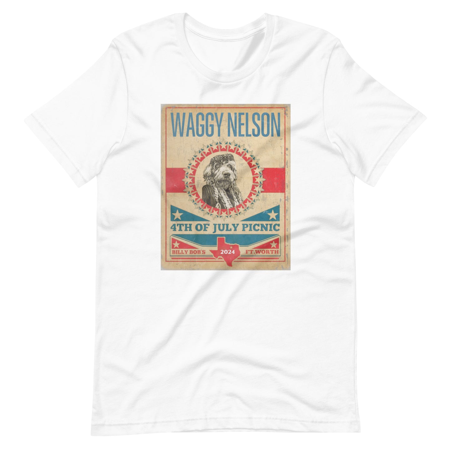 Fourth of July Waggy Nelson Unisex t-shirt