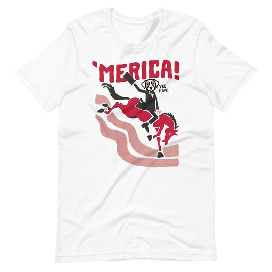 Fourth of July Buckin Bowser Unisex t-shirt