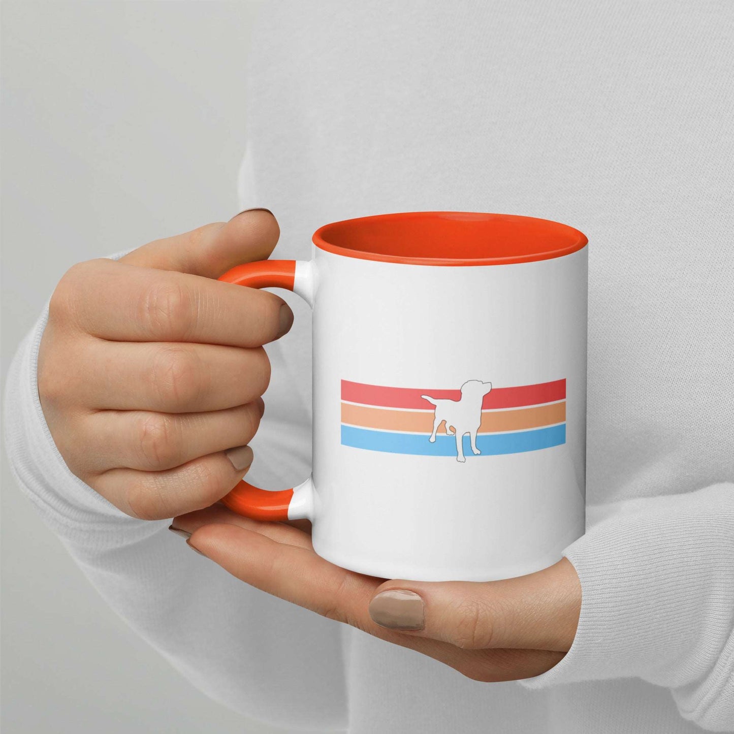 Dog Stripes Mug with Color Inside