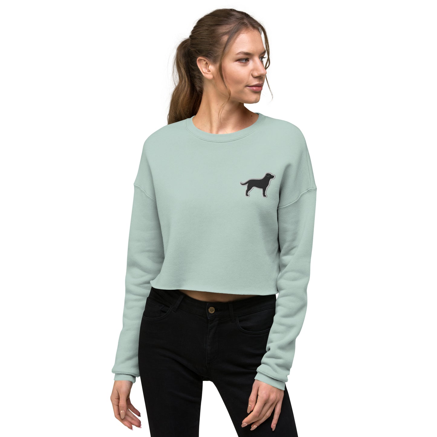 Black Lab Crop Sweatshirt