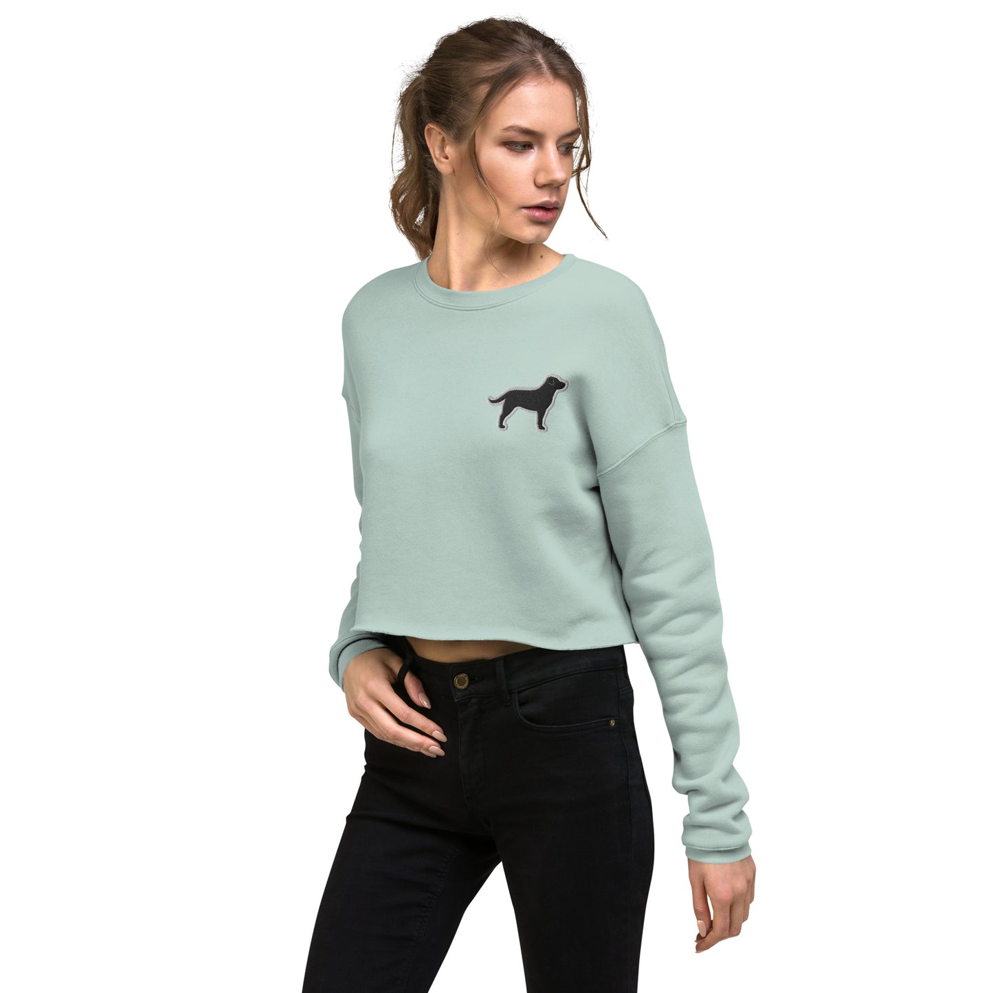 Black Lab Crop Sweatshirt