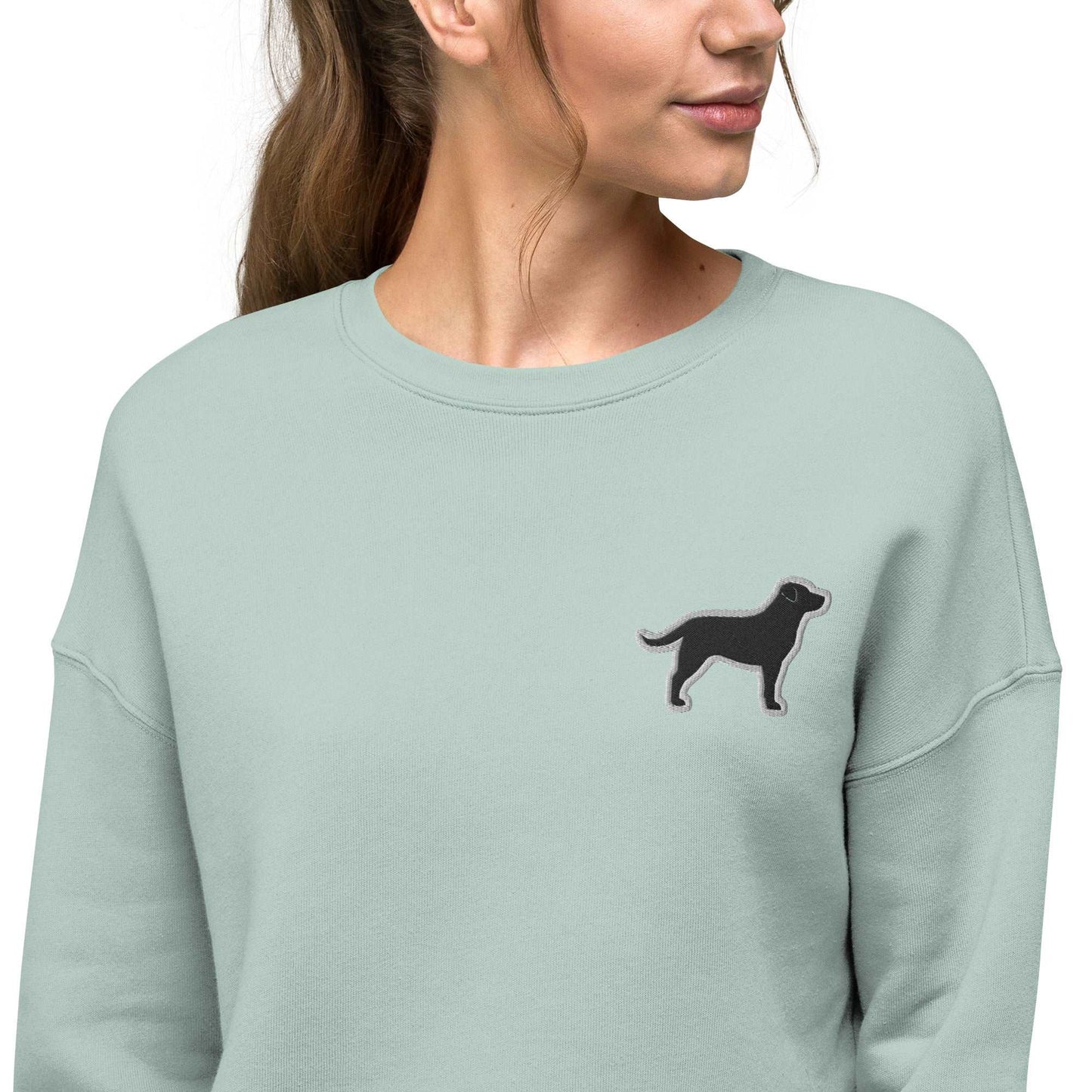 Black Lab Crop Sweatshirt