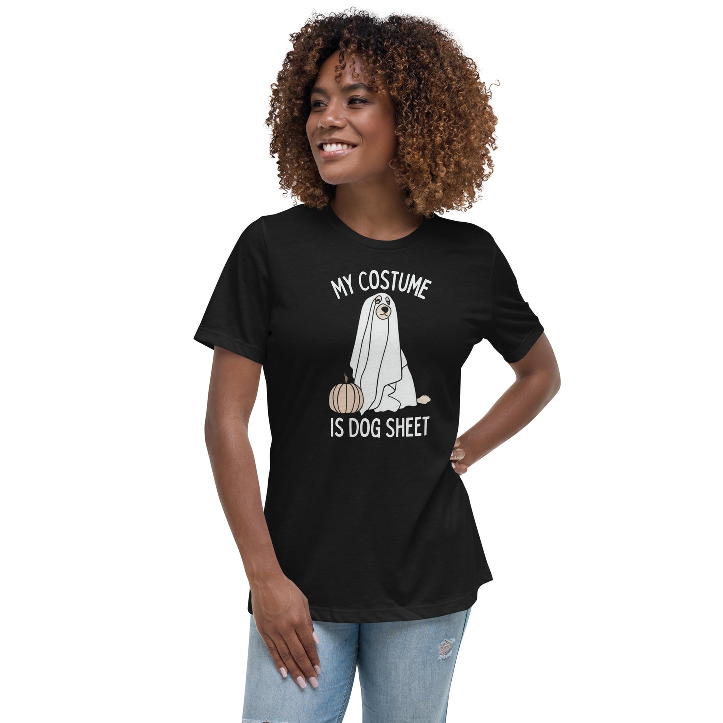 Dog Sheet Costume Women's Relaxed T-Shirt