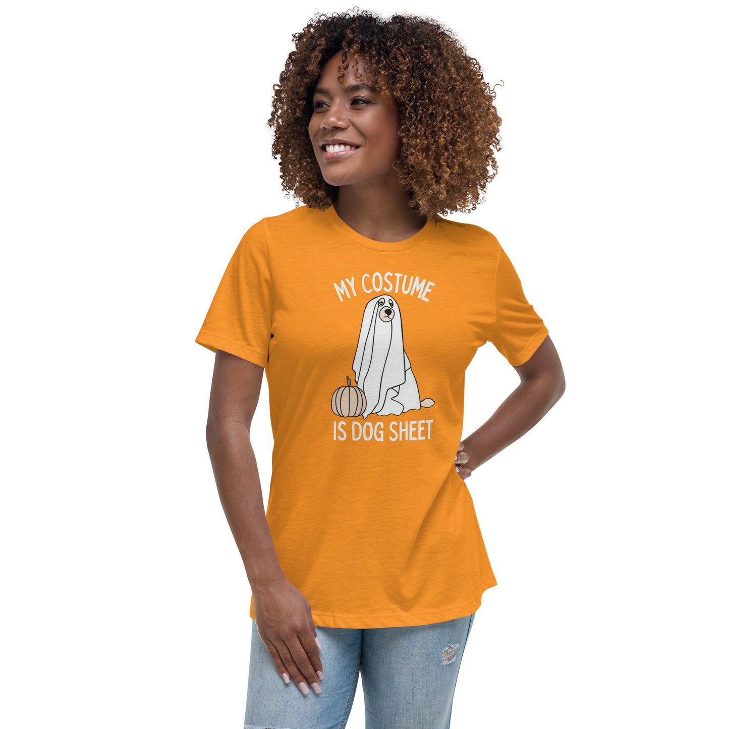 Dog Sheet Costume Women's Relaxed T-Shirt