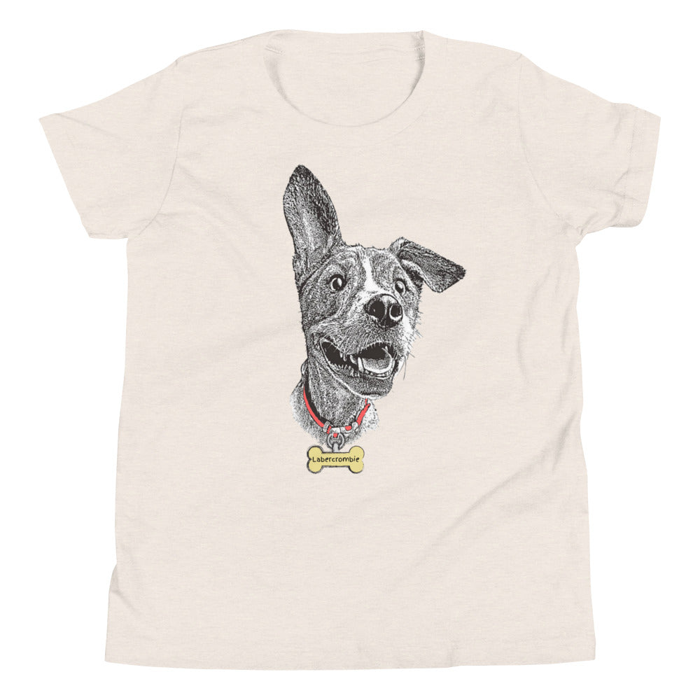 Cute Dog Youth Short Sleeve T-Shirt