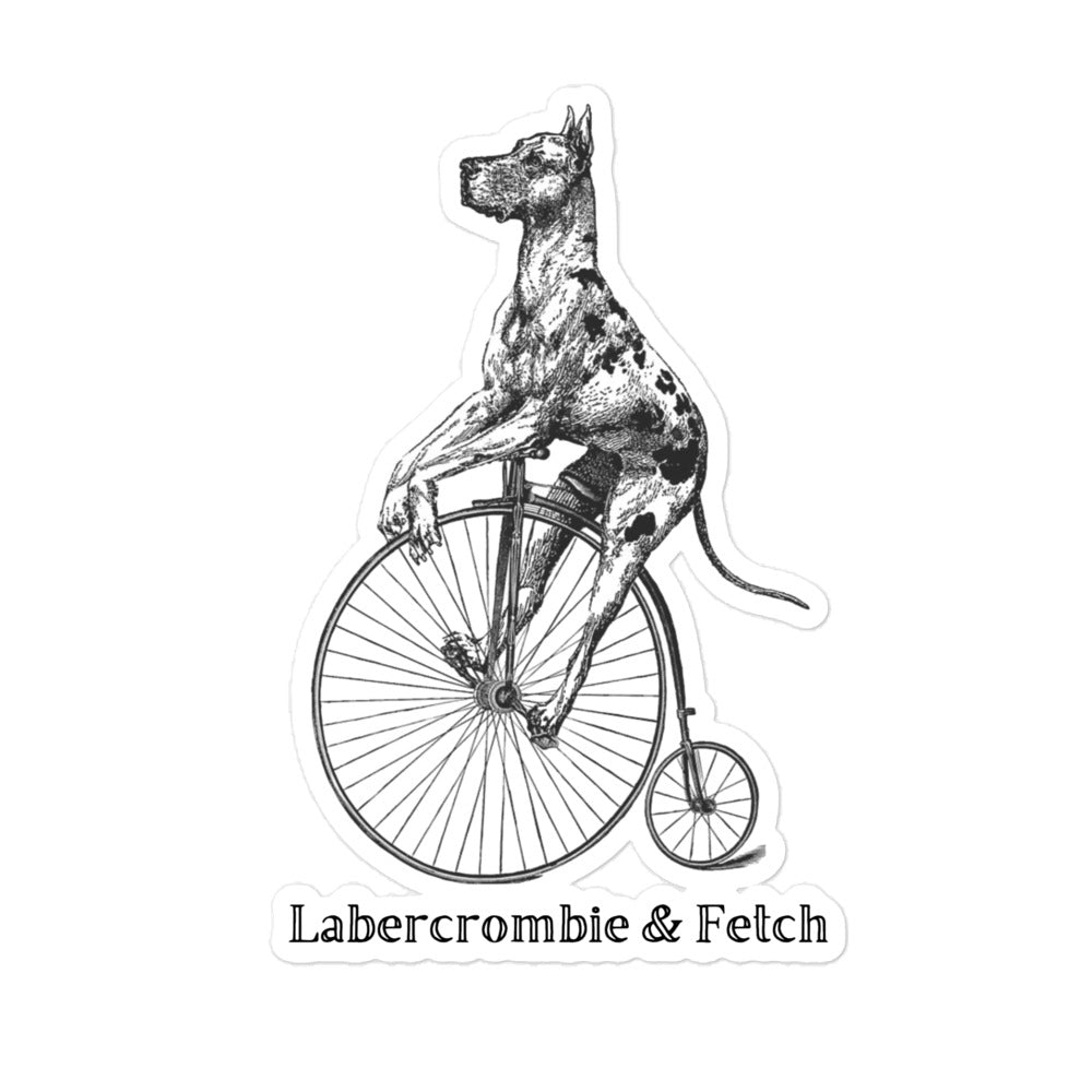 Great Dane on a Bike stickers