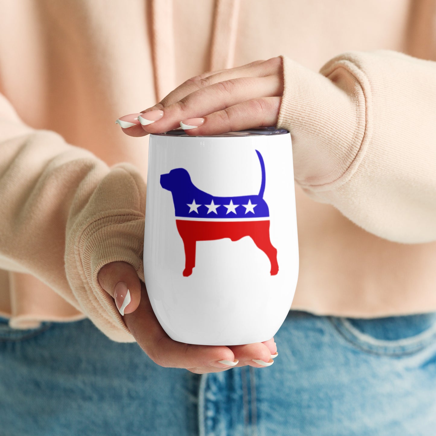 Vote Dogs Wine tumbler