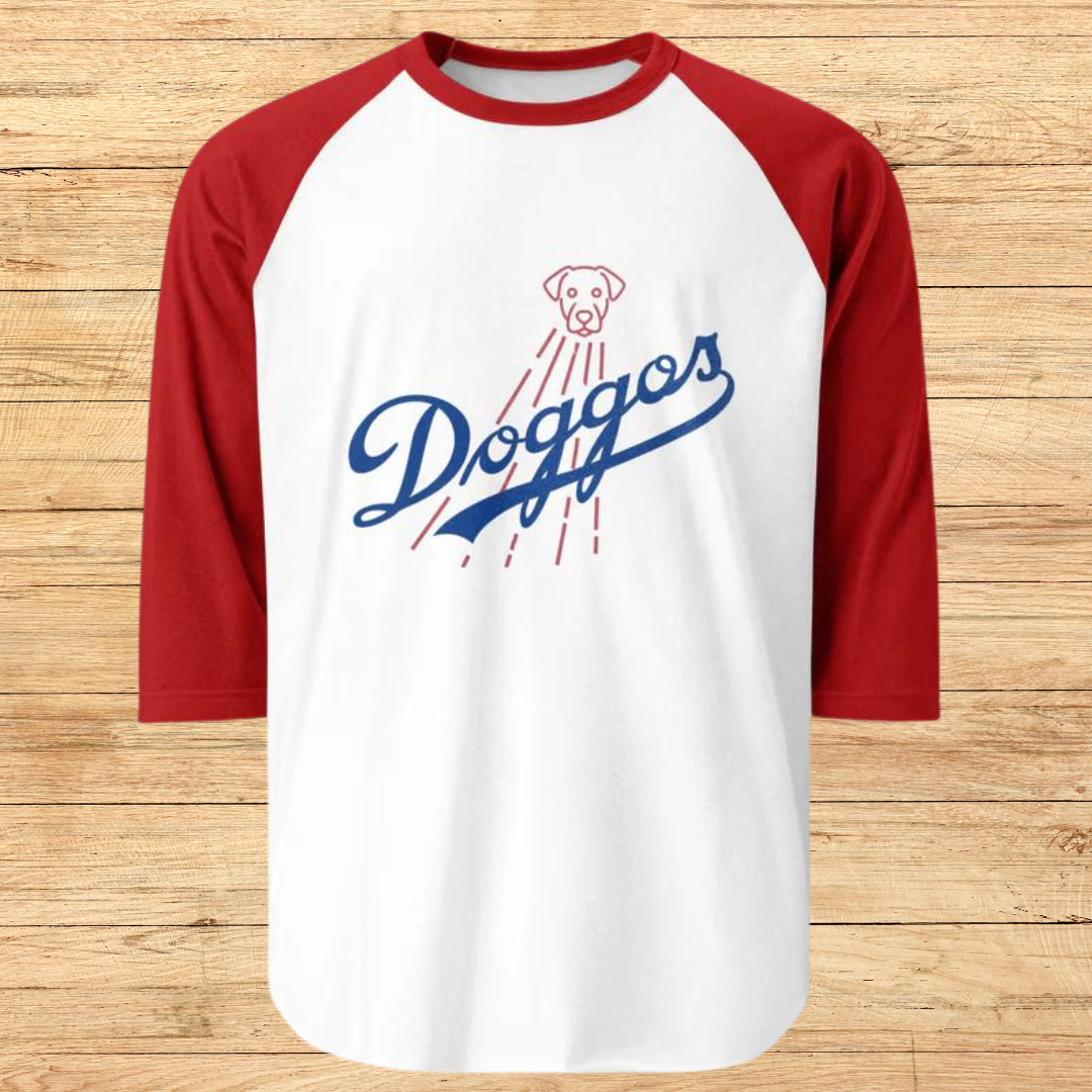 Doggos 3/4 sleeve raglan shirt