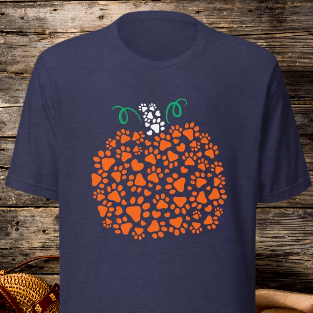 Dog Paw Pumpkin Unisex t-shirt