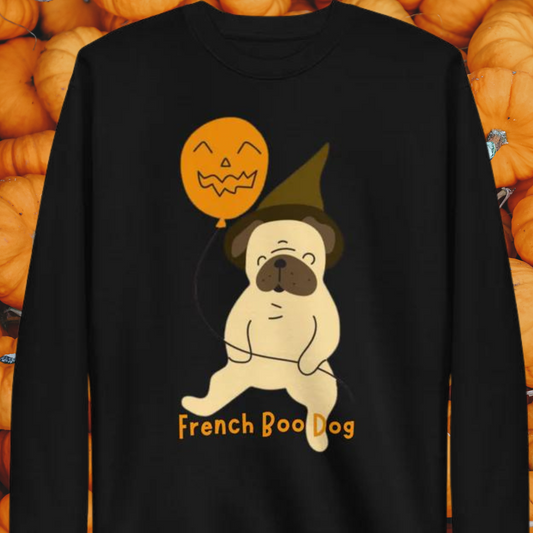 French Boo Dog Unisex Premium Sweatshirt