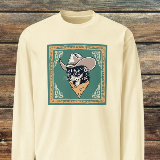 Chihuahua Cowboy Premium heavyweight long sleeve shirt