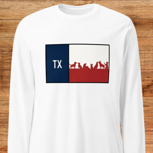 Dogs across Texas Unisex Long Sleeve Tee