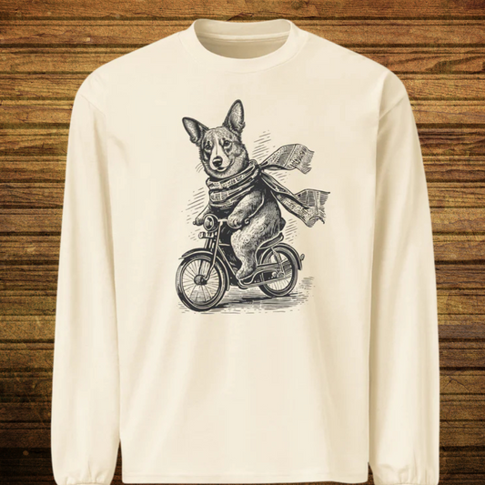 Scooter Corgi Premium heavyweight long sleeve shirt