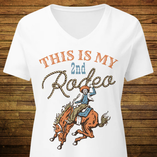 My Second Rodeo Women’s relaxed v-neck t-shirt