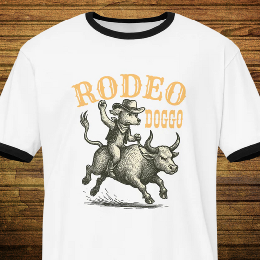 Rodeo Doggo Unisex ringer t-shirt