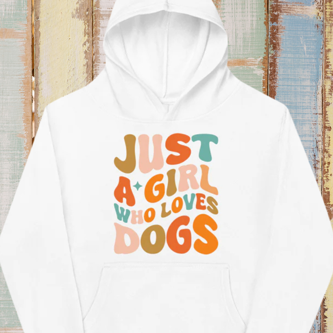 Just a Girl Who Loves Dogs Kids fleece hoodie