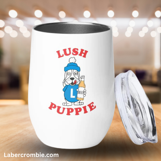 Lush Puppy Wine tumbler