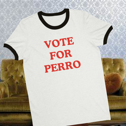 Vote For Perro Unisex Ringer T-shirt