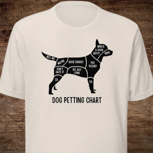 Dog Petting Chart Unisex t-shirt