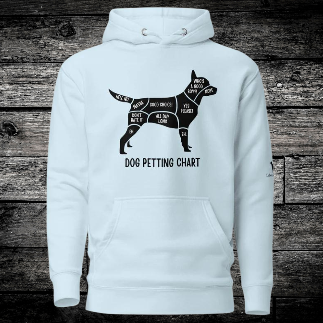 Dog Petting Chart Unisex Hoodie Labercrombie And Fetch