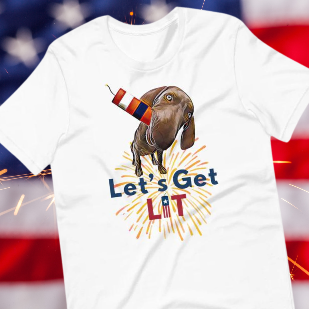 4th of July Let's Get Lit Unisex t-shirt