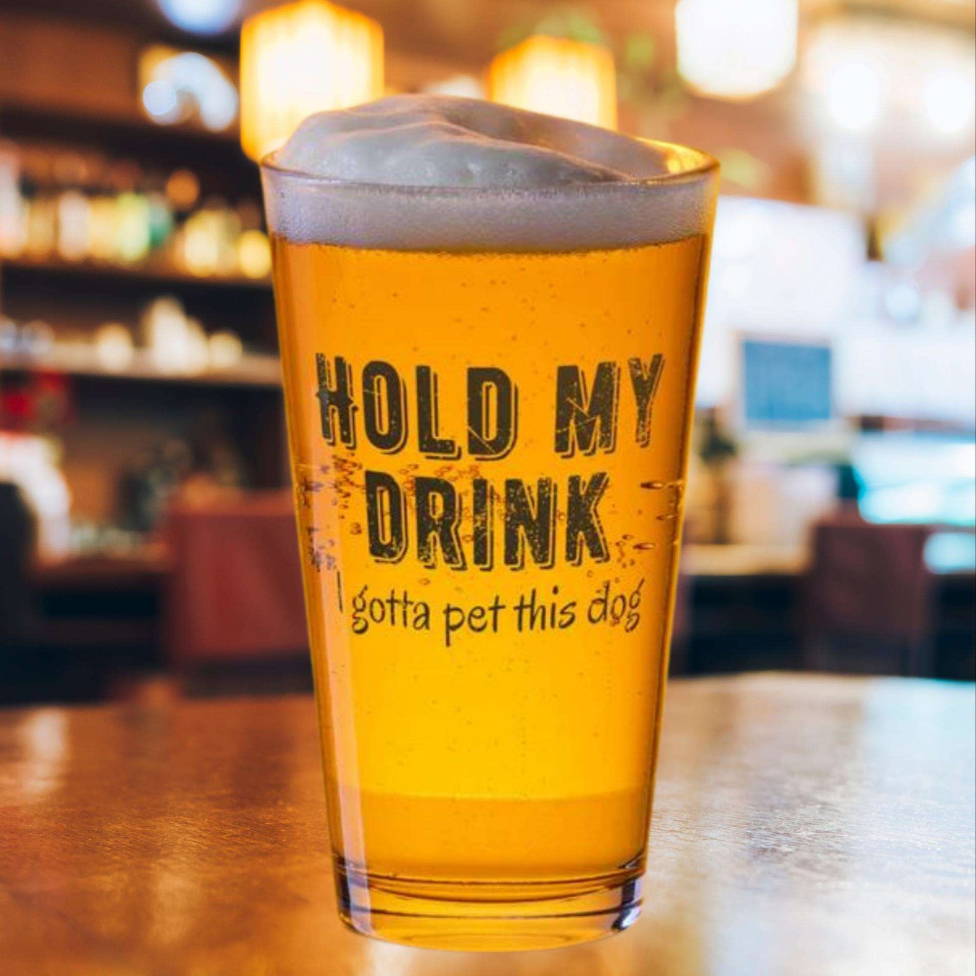 Hold My Drink Shaker pint glass