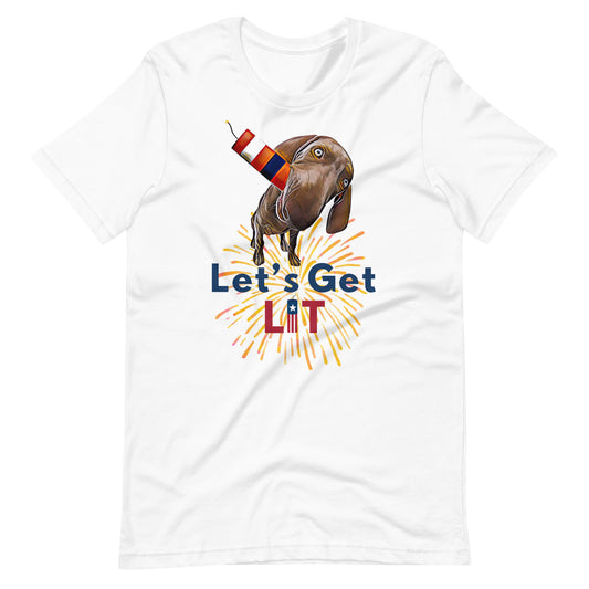 4th of July Let's Get Lit Unisex t-shirt