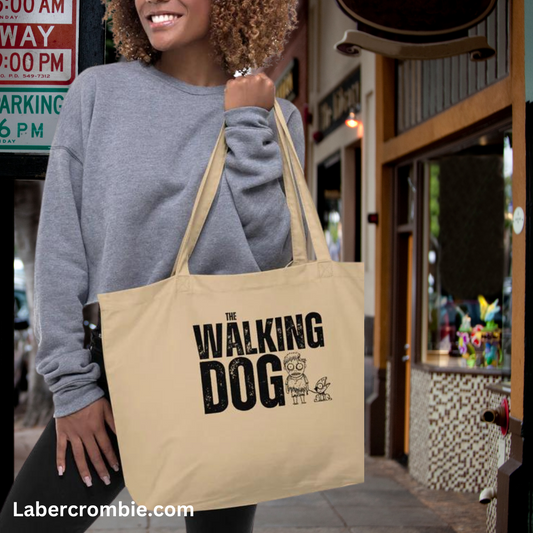The Walking Dog Large organic tote bag
