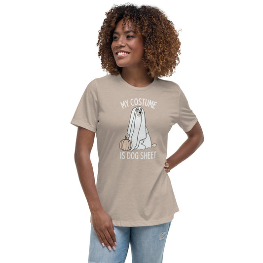 Dog Sheet Costume Women's Relaxed T-Shirt